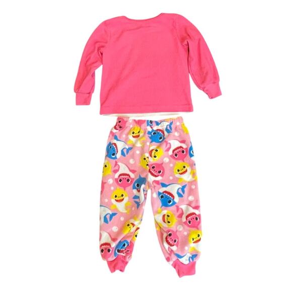 Baby Shark Girls Fleece 2T Pink Pajama Set Two Piece, Pinkfong - Picture 2 of 3